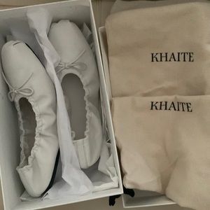 Khaite Ashland leather ballet flats